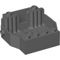 Lego základna 6x5x2 se dvěma sedadly, tmavě modro šedá (4210853)